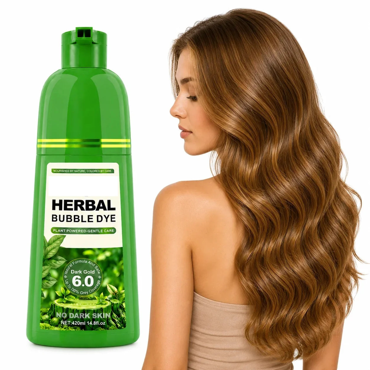 Hair Dye Shampoo 3 in 1, Herbal Hair Color Shampoo