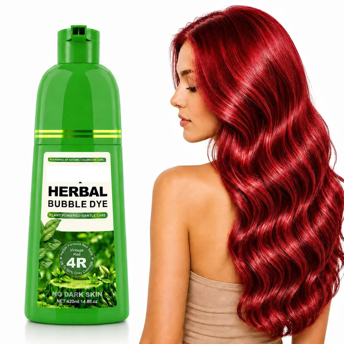 Hair Dye Shampoo 3 in 1, Herbal Hair Color Shampoo