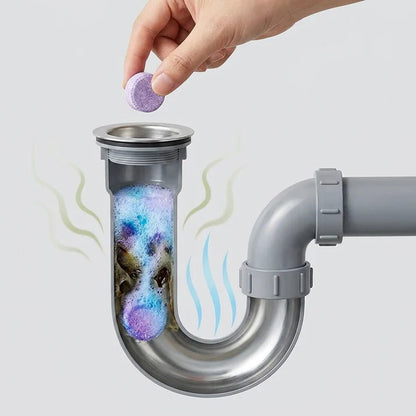 Foaming Pipe Cleaner Tablets | Drain Cleaning Tablets for Kitchen & Bathroom Sinks