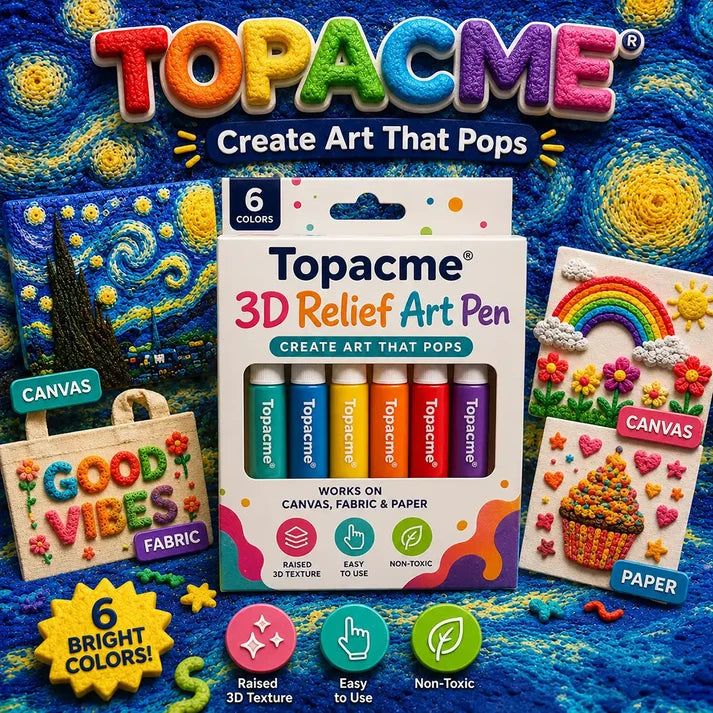 Topacme® 3D Art Pen – Turn Flat Drawings Into Touchable 3D Creations ✨