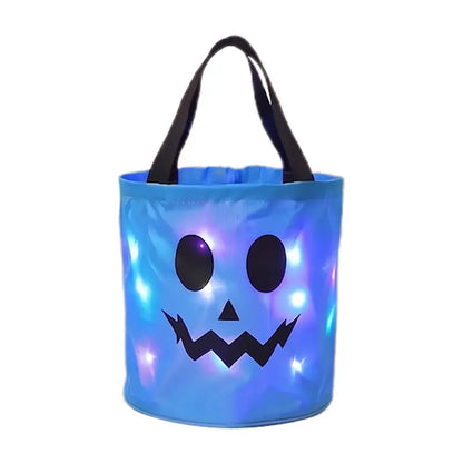 LED Light-Up Halloween Trick-or-Treat Bucket | Glow Candy Bag for Kids