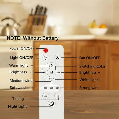 Summer Cooling Ceiling Fan Light with Remote