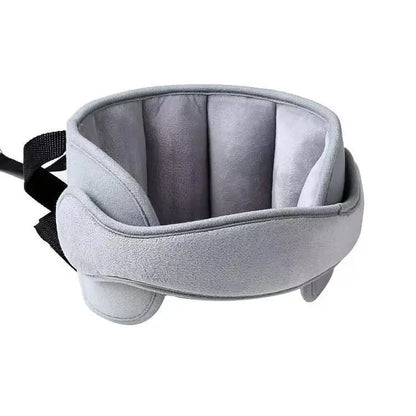 Soft Plush Adjustable Car Seat Head Support Strap with Padded Side Cushions for Kids