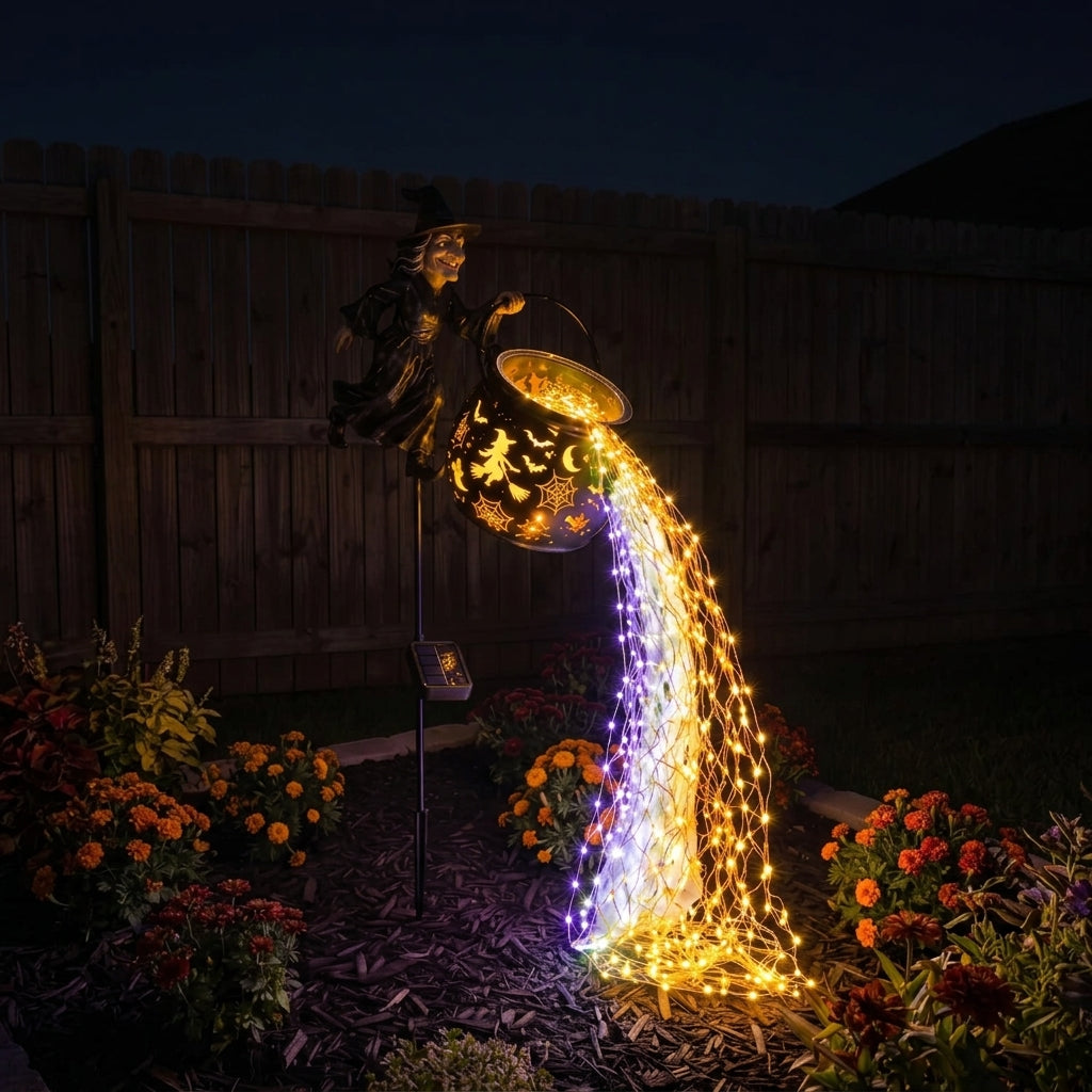 Solar Powered Pumpkin Moon Garden Stake Light