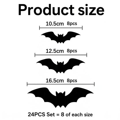 🦇 3D LED Bat Wall Decorations – Bendable Glow-in-Dark Halloween Decor for Walls, Windows & Parties