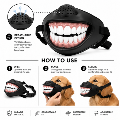 Funny Smile Dog Muzzle™