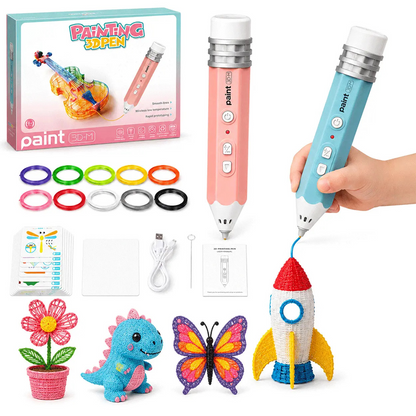 3D Printing Pen with Filament, USB Charging and DIY Drawing Kit