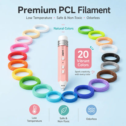 3D Printing Pen with Filament, USB Charging and DIY Drawing Kit
