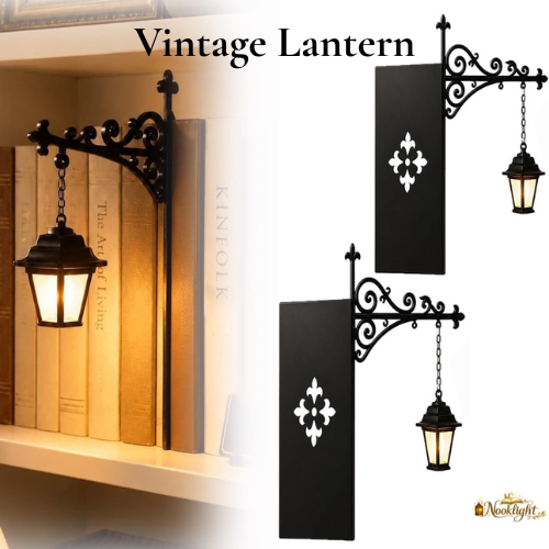 Bookshelf Library Lantern Lamp