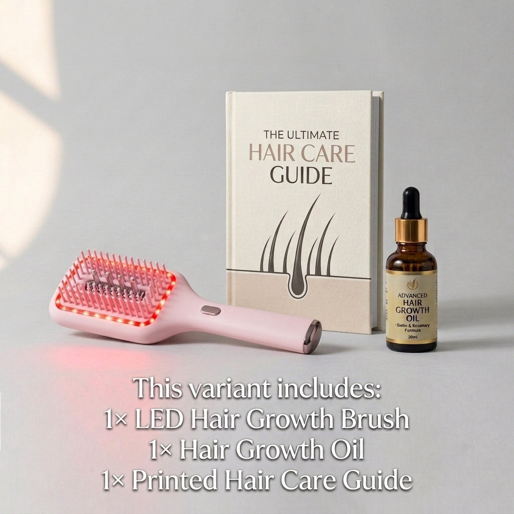 GlowUp 3-in-1 LED Hair Growth & Scalp Massage Brush