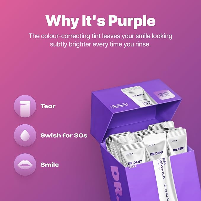 PurpleBright Mouthwash – Yellow Gone, Smile On