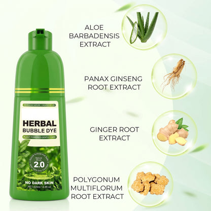 Hair Dye Shampoo 3 in 1, Herbal Hair Color Shampoo
