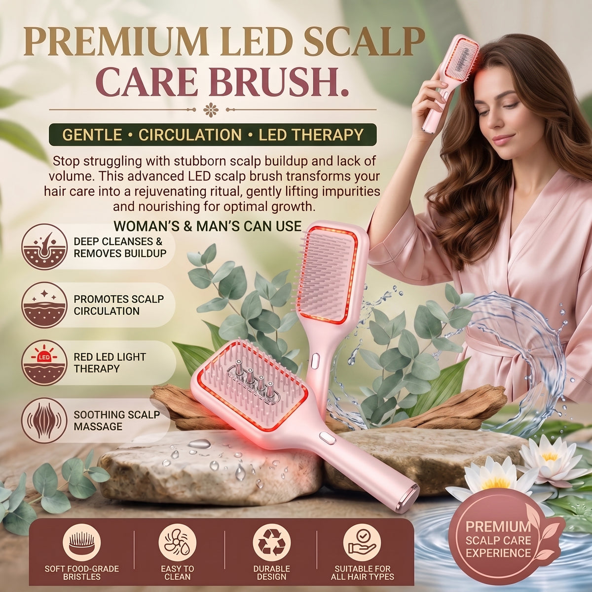 GlowUp LED Scalp Brush – Less Hair Fall, More Fullness