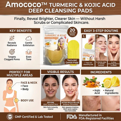 Turmeric & Kojic Acid Glow Pads – Brighter Skin, Fewer Dark Spots