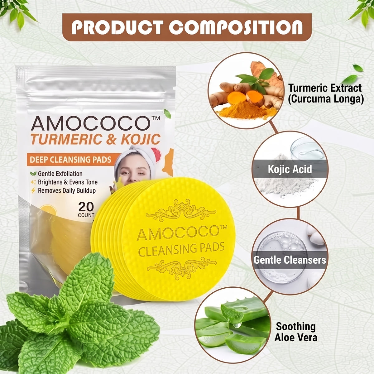 Turmeric & Kojic Acid Glow Pads – Brighter Skin, Fewer Dark Spots