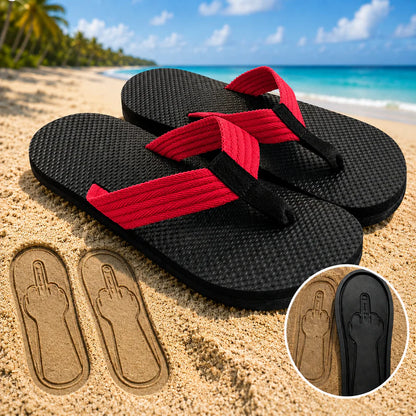 😎 Savage Step Flip Flops™ | Funny Hidden Finger Sandals