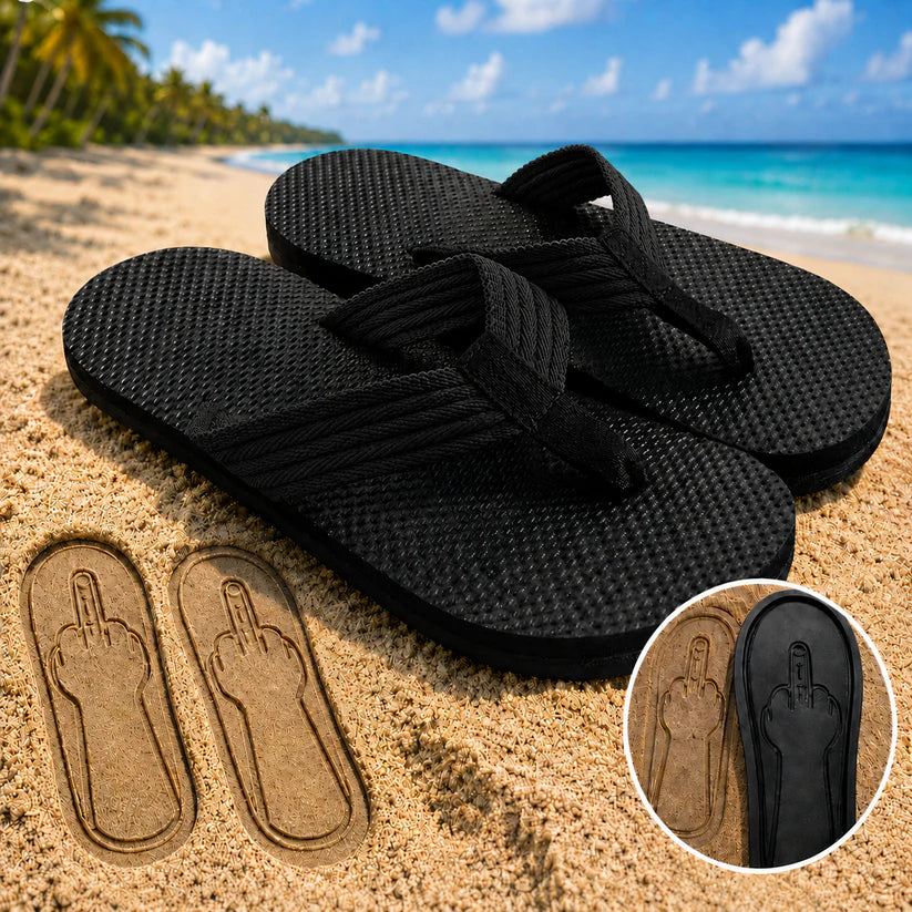 😎 Savage Step Flip Flops™ | Funny Hidden Finger Sandals