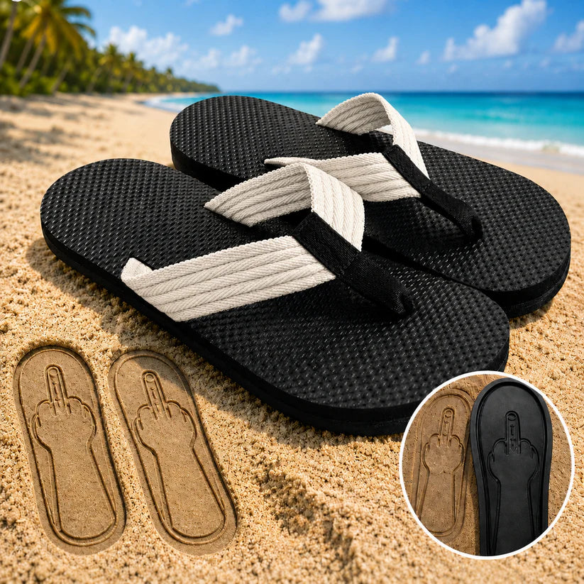 😎 Savage Step Flip Flops™ | Funny Hidden Finger Sandals