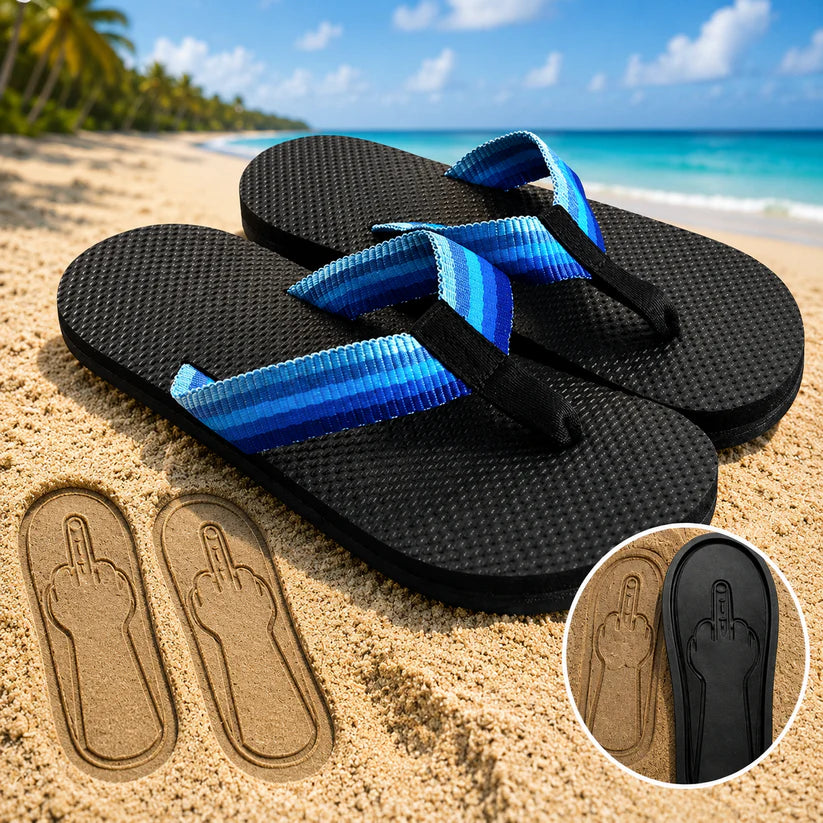😎 Savage Step Flip Flops™ | Funny Hidden Finger Sandals