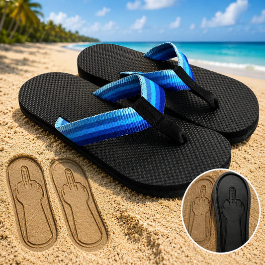😎 Savage Step Flip Flops™ | Funny Hidden Finger Sandals