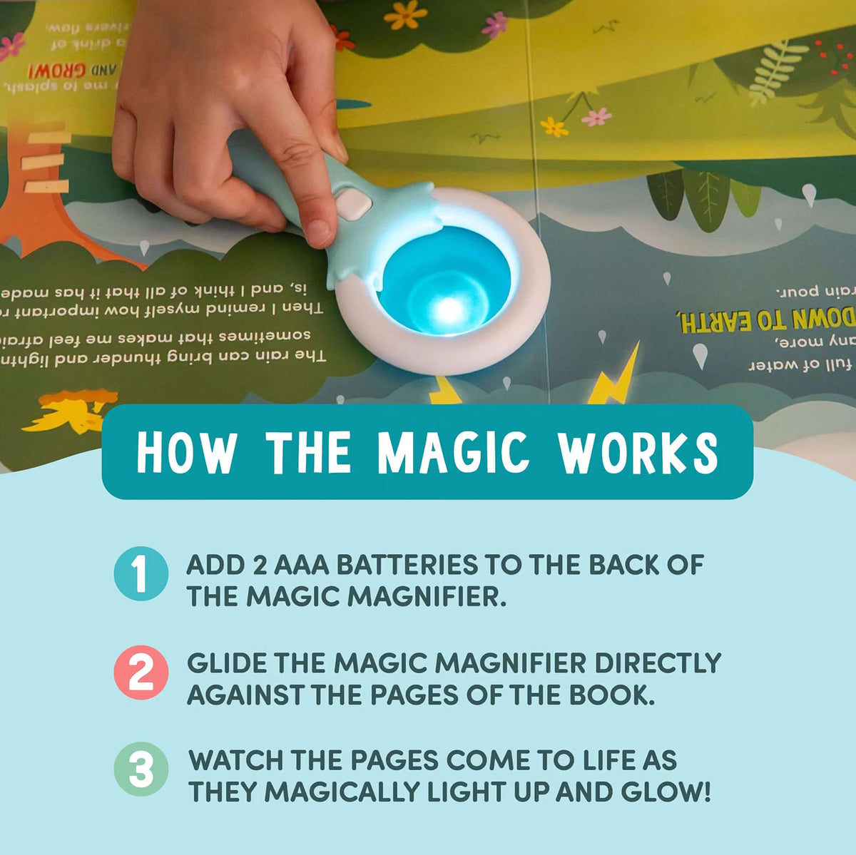 Light-Up Kids Books 3-Pack Library, Early Reader Stories that Glow