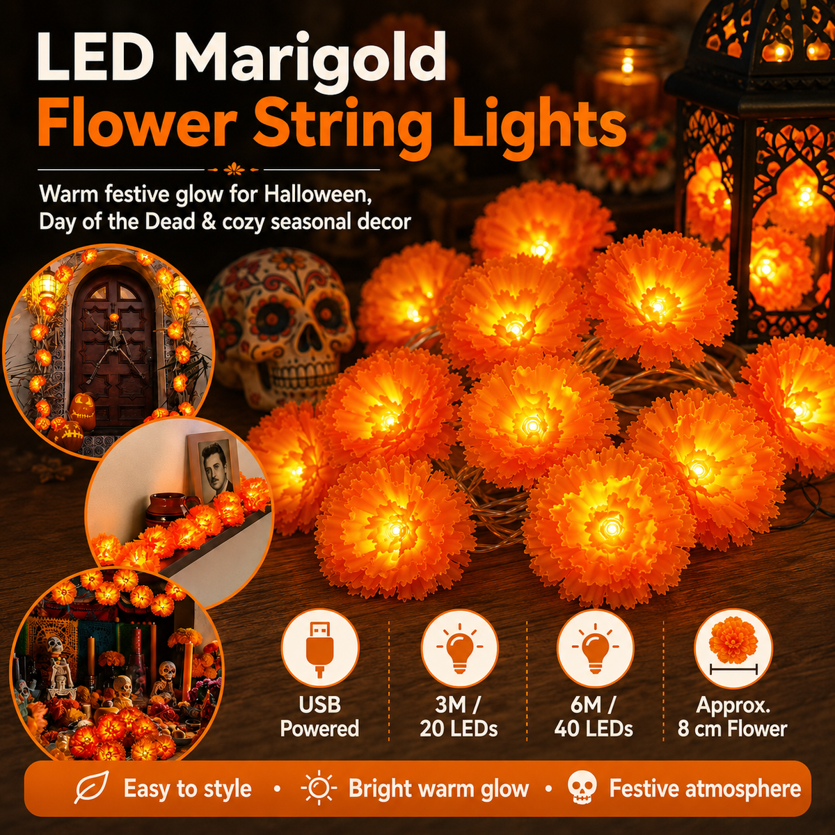 Marigold Glow™ LED Garland