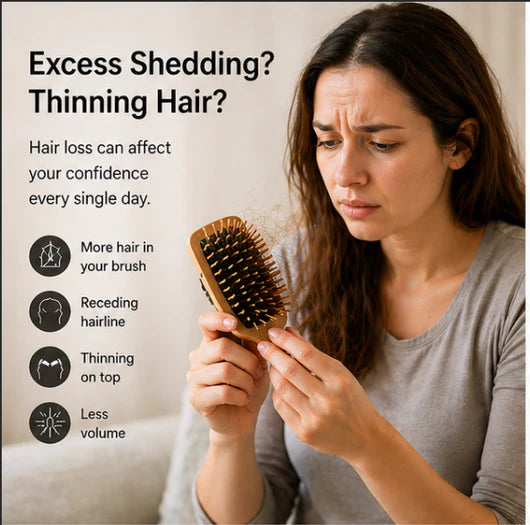 GlowUp 3-in-1 LED Hair Growth & Scalp Massage Brush
