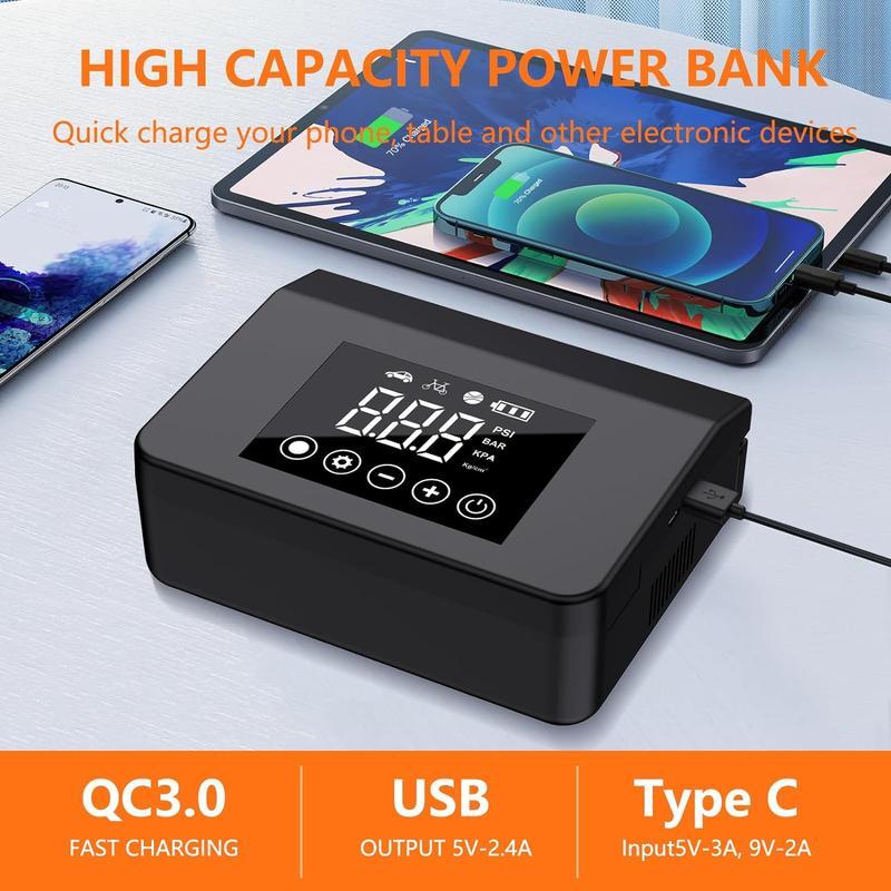 4000A Car Jump Starter with Smart Air Compressor – 15000mAh Battery Pack