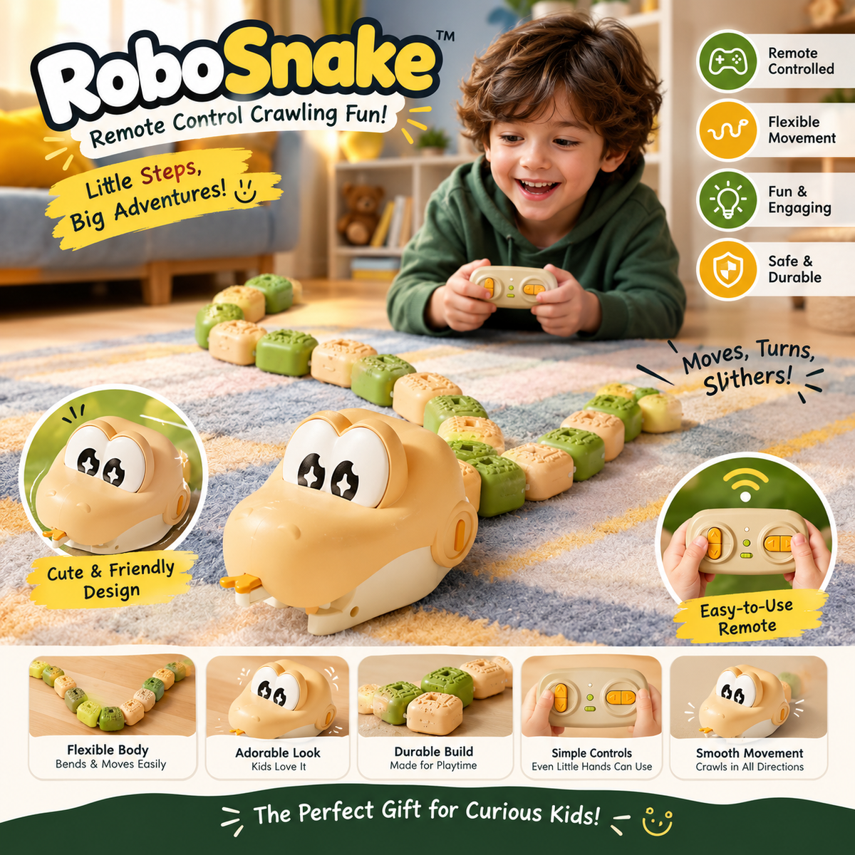 Remote-Control Growing Snake Game Toy